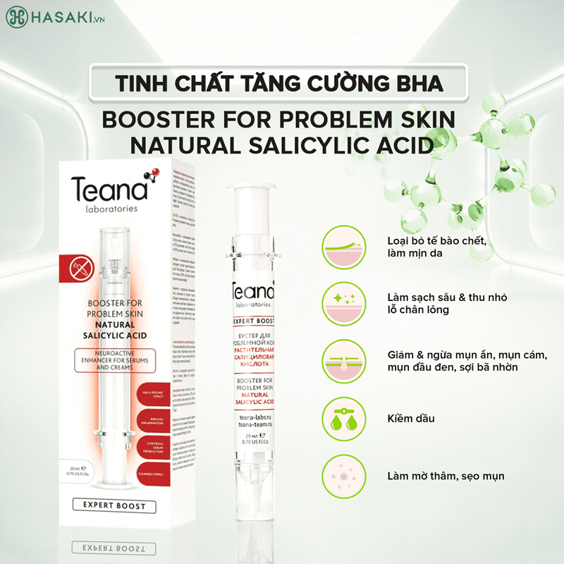 Tinh Chất Tăng Cường Teana Booster For Problem Skin Natural Salicylic Acid Làm Giảm Mụn 20ml 
