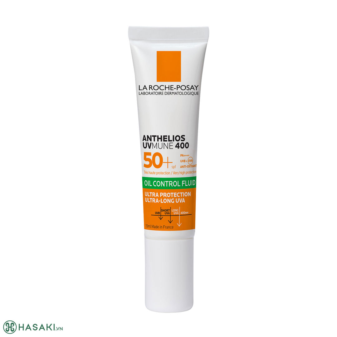 Kem chống nắng giúp bảo vệ da khỏi tia UVB & UVA dài và giảm bóng nhờn La Roche-Posay Anthelios UV Mune 400 Oil Control Gel-Cream 15ml