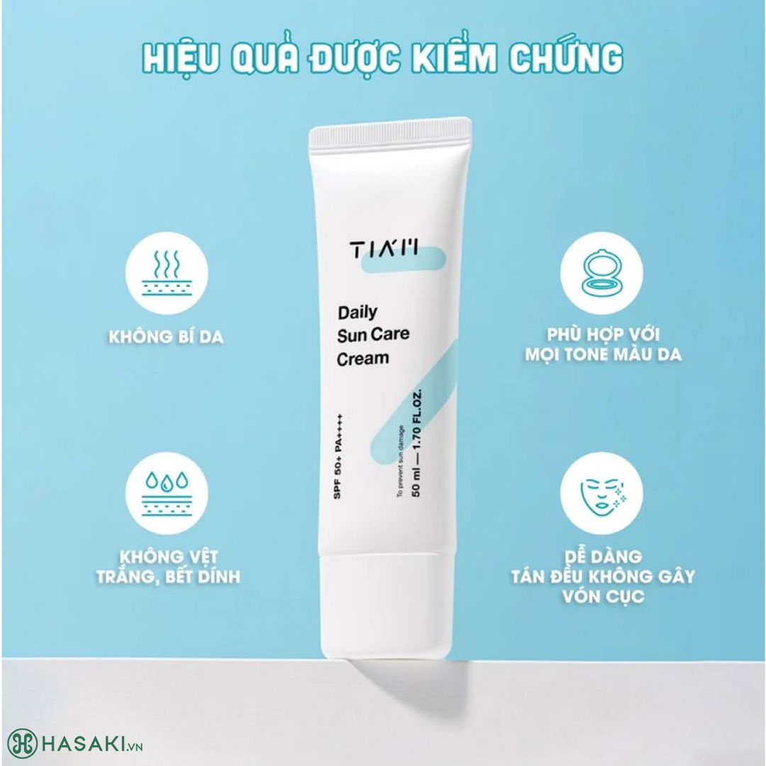 Kem Chống Nắng Tia'm Daily Sun Care Cream SPF50+ PA++++ 50ml 