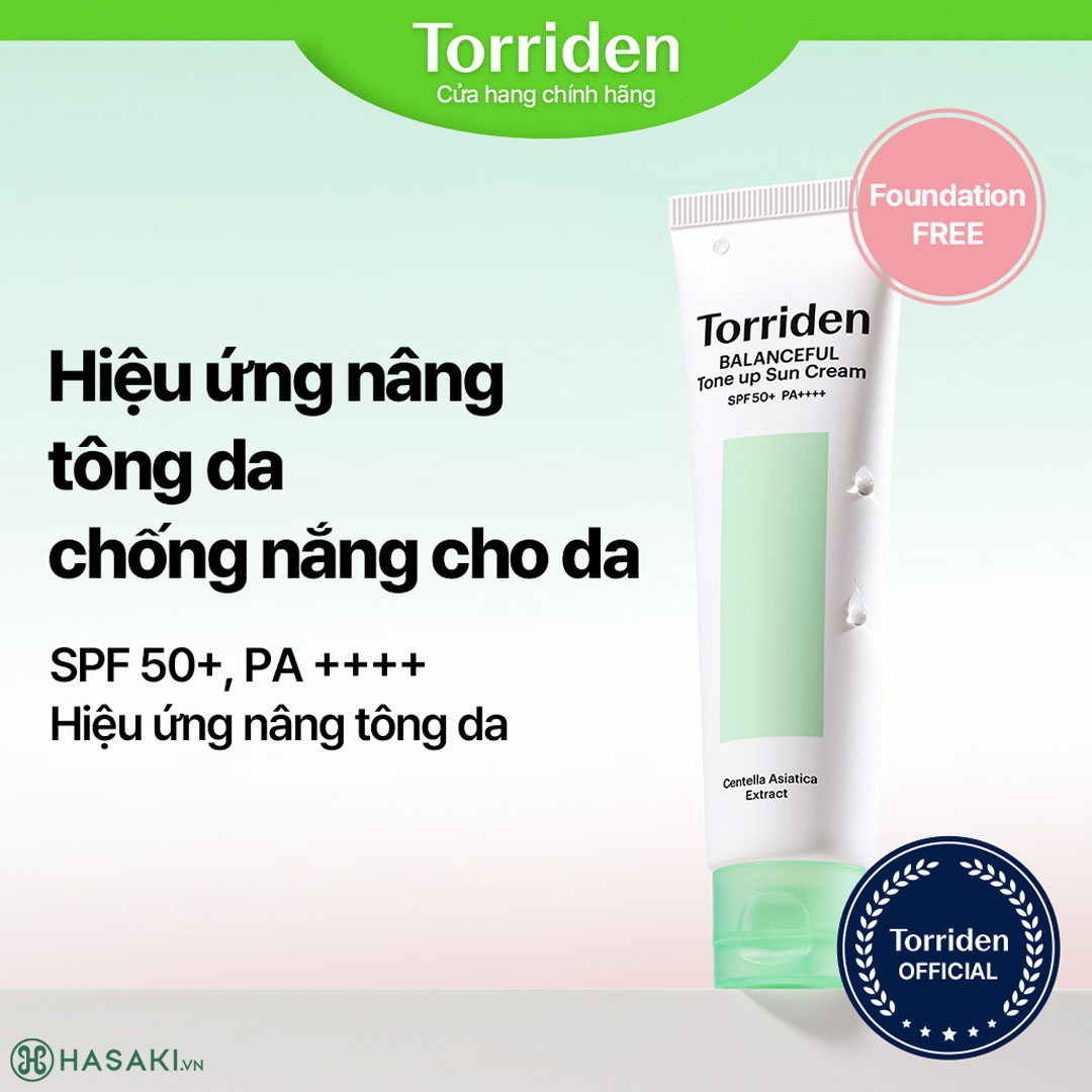 Kem Chống Nắng Torriden Balanceful Cica Tone Up Sun Cream SPF50+ PA++++ 60ml 