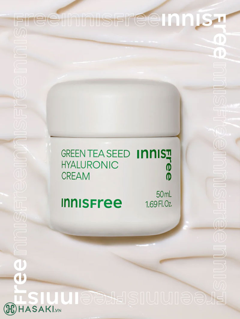 Kem Dưỡng innisfree Green Tea Seed Hyaluronic Cream Cấp Ẩm Từ Chiết Xuất Trà Xanh
