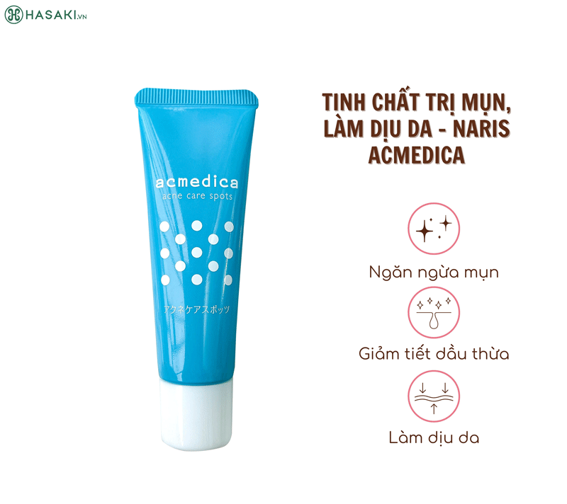 Gel Giảm Mụn Naris Cosmetic Acmedica Acne Care Spots 25g