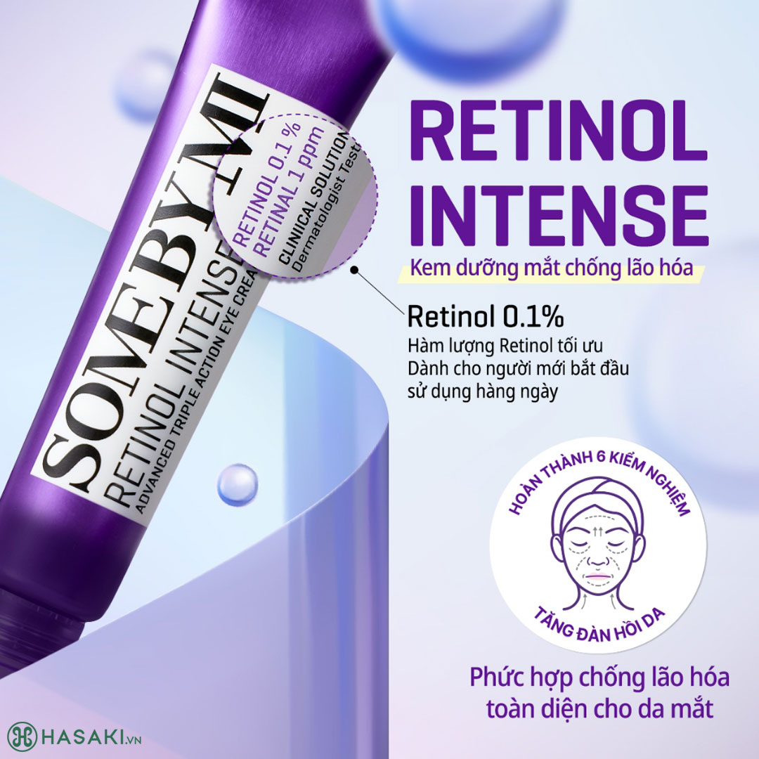 Kem Mắt Some By Mi Retinol Retinol Intense Advanced Triple Action Eye Cream Ngừa Lão Hóa 30ml 