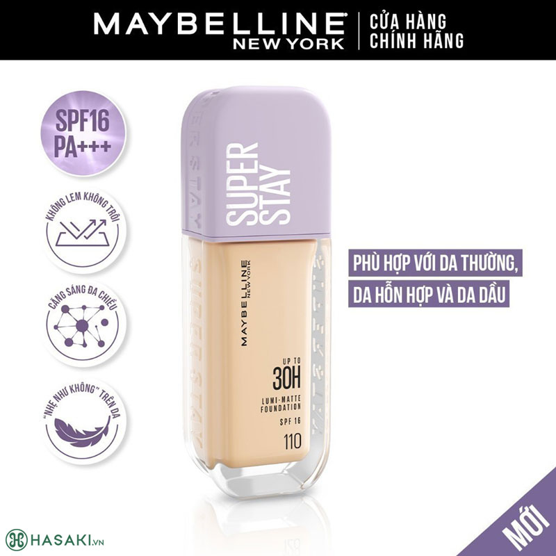 Kem Nền Maybelline Superstay Up To 30H Lumi-Matte Foundation SPF16 PA+++ 35ml