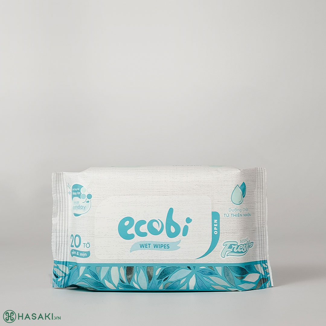 Khăn Ướt Cho Bé EcoWipes Ecobi Wet Wipes Không Mùi 