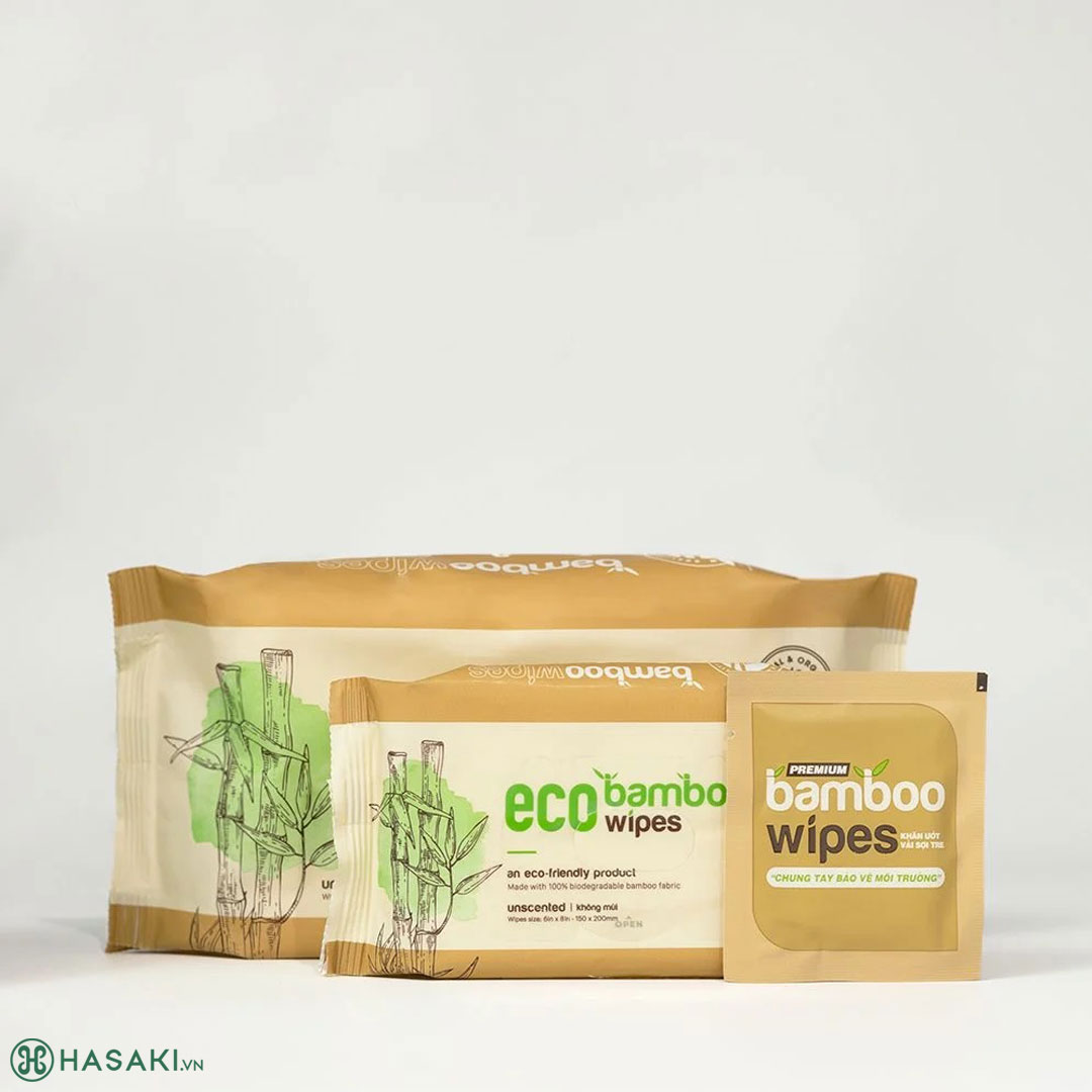 Khăn Ướt EcoWipes EcoBamboo Wipes Vải Sợi Tre Không Mùi