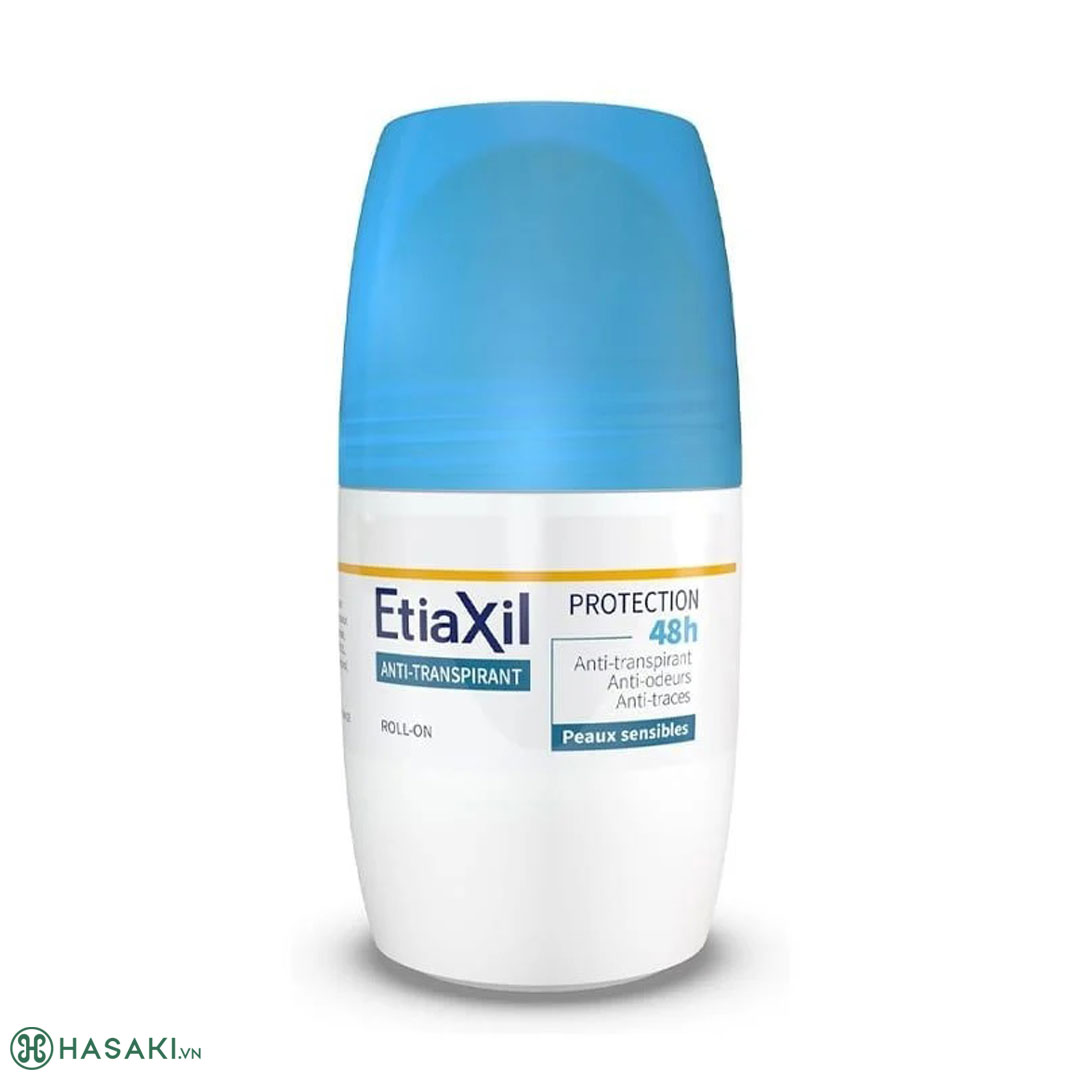Lăn Khử Mùi EtiaXil Anti-Transpirant Protection 48h Peaux Sensibles Roll-On Hàng Ngày Cho Mọi Loại Da 50ml 