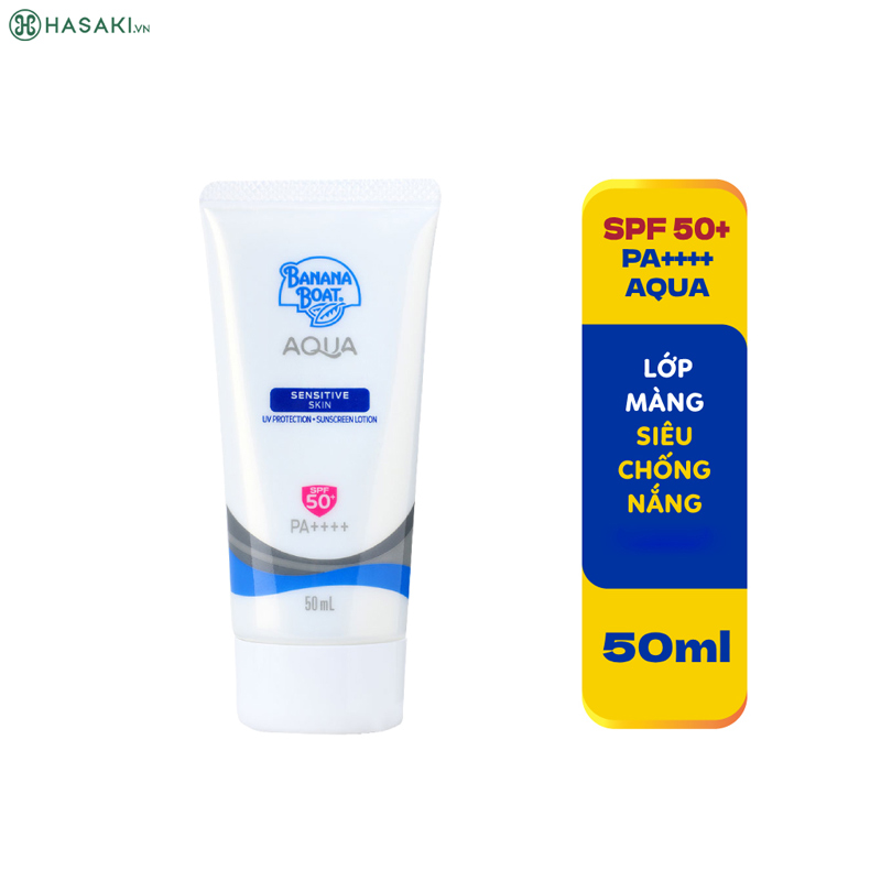 Sữa Chống Nắng Banana Boat Aqua Sensitive Skin SPF 50+ PA++++ Cho Da Nhạy Cảm 50ml 