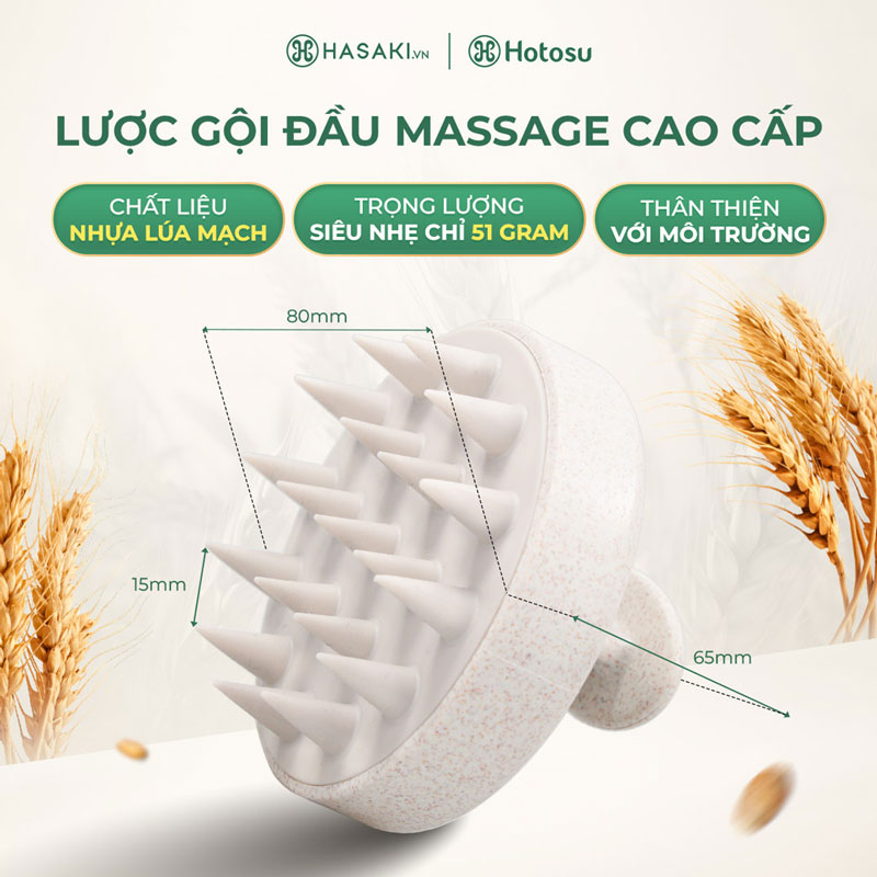 Hotosu Premium Scalp Massaging Shampoo Brush