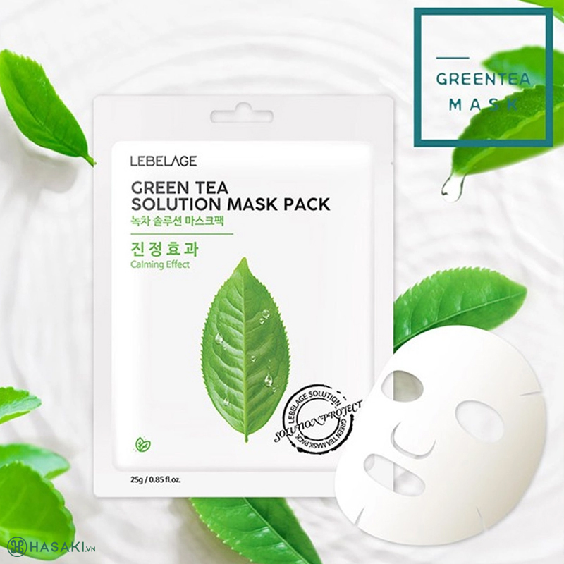 Mặt Nạ Lebelage Green Tea Solution Mask Pack Trà Xanh Chống Oxy Hóa, Dưỡng Sáng Da