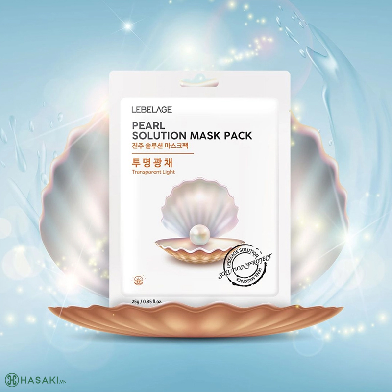Mặt Nạ Lebelage Pearl Solution Mask Pack Ngọc Trai Cấp Ẩm, Dưỡng Sáng Da