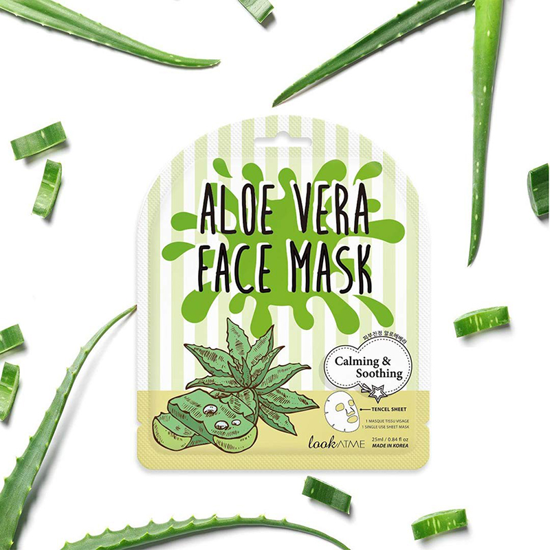 Mặt nạ lookATME Face Mask #Aloe Vera làm dịu da, giảm kích ứng từ lô hội 25ml