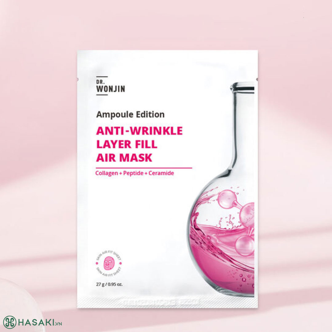 Mặt Nạ Wonjin Ampoule Edition Anti-Wrinkle Layer Fill Air Mask Siêu Tinh Chất Nâng Cơ, Trẻ Hoá Da 27g