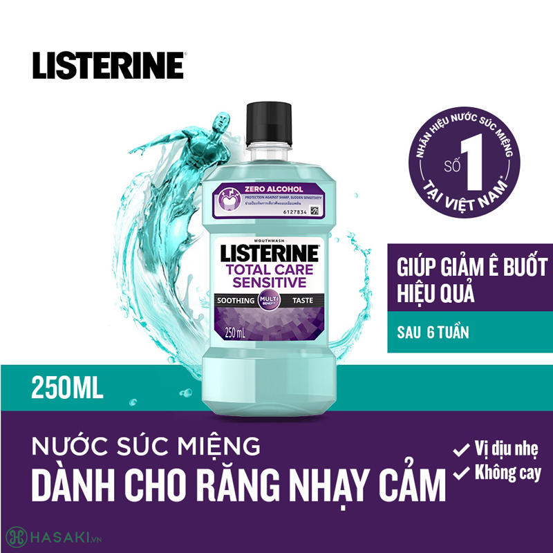 Nước Súc Miệng Listerine Total Care Sensitive Soothing Taste Cho Răng Nhạy Cảm