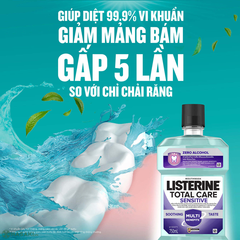 Nước Súc Miệng Listerine Total Care Sensitive Soothing Taste Cho Răng Nhạy Cảm - 1