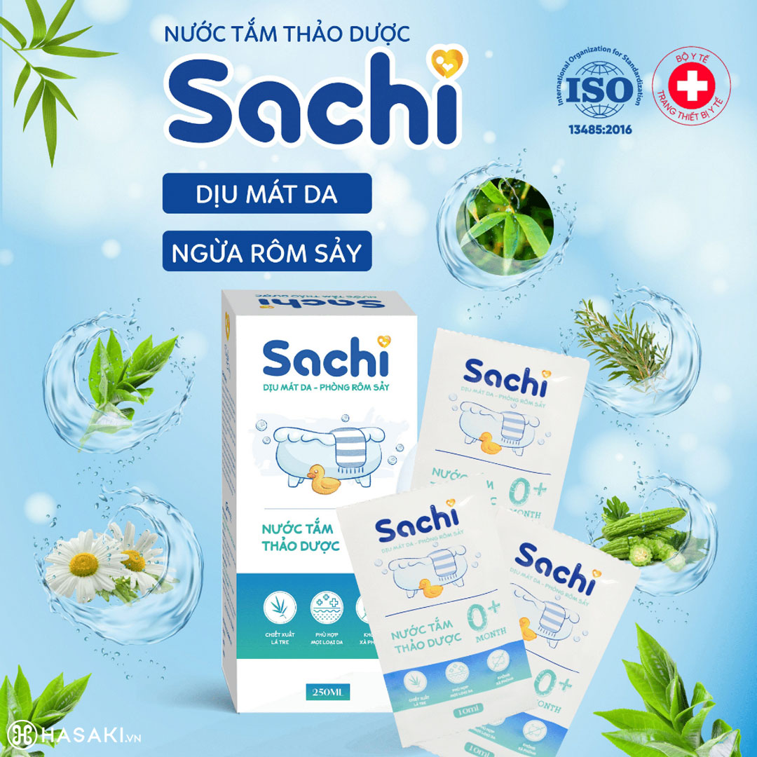 Nước Tắm Thảo Dược Sachi An Toàn Cho Bé 10 Góix10ml
