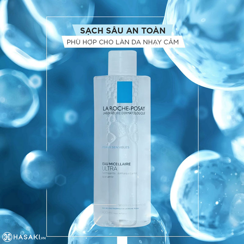 Nước Tẩy Trang La Roche-Posay Micellar Water Ultra Sensitive Skin làm sạch bụi mịn PM2.5