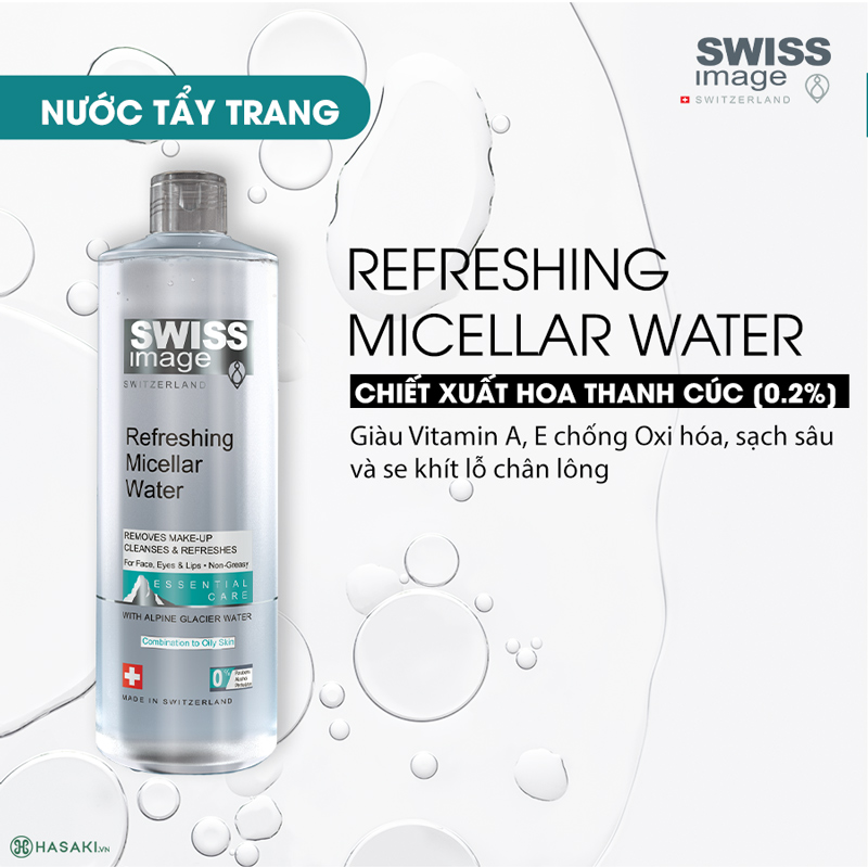 Nước Tẩy Trang Swiss Image Refreshing Micellar Water 400ml