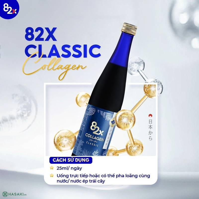 Nước Uống 82X Collagen Classic - 120.000mg Collagen Peptide Đẹp Da, Thon Dáng 500ml