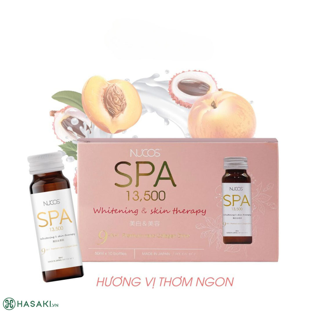 Nước Uống Collagen Nucos Spa Whitening & Skin Theraphy 9-in-1 Collagen Drink Làm Sáng Da (13.500mg x 10)