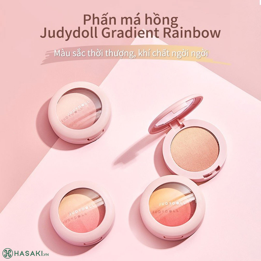 Phấn Má Hồng Judydoll Pink Peach Gradient Blush Chuyển Màu Mịn Mượt 4.3g