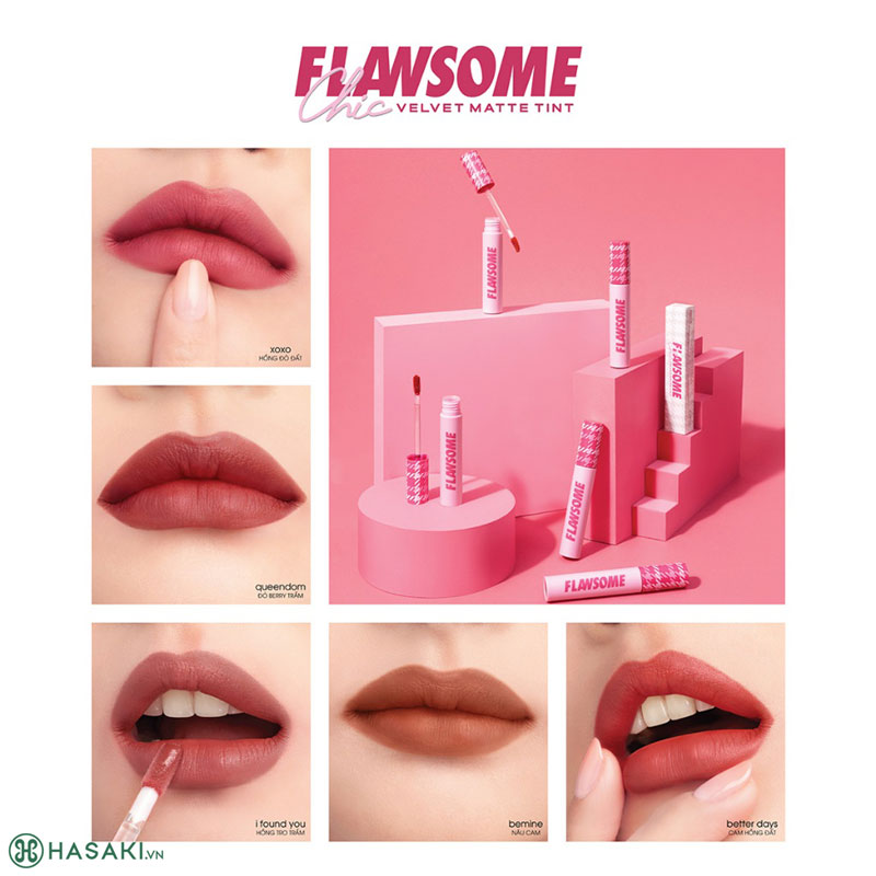 Son Kem Lì Flawsome Chic Velvet Matte Tint Mịn Nhẹ 3g