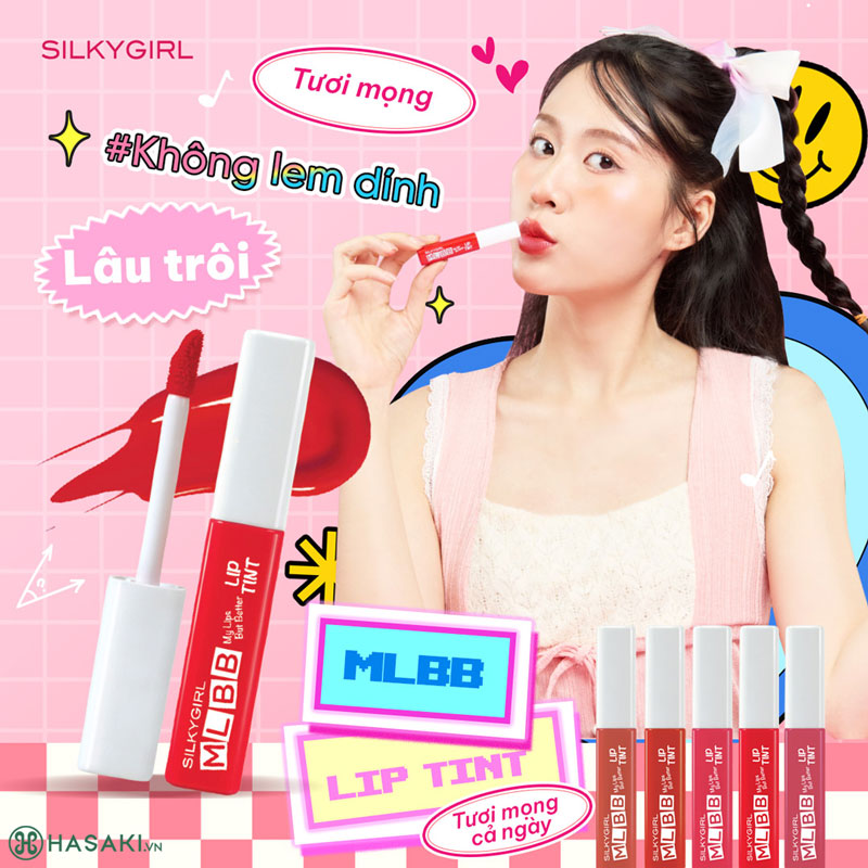 Son Kem Silkygirl MLBB Lip Tint Tươi Mọng Lâu Trôi 4.5g