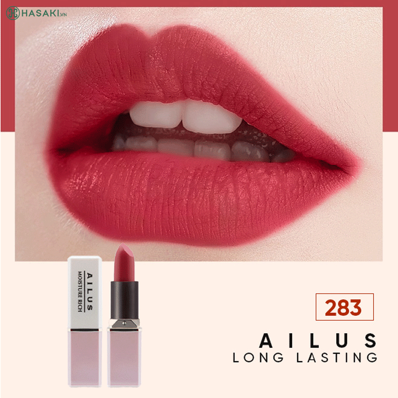 Son Thỏi Giàu Ẩm Naris Cosmetic Ailus Smooth Lipstick Moisture Rich 3.7g - 2