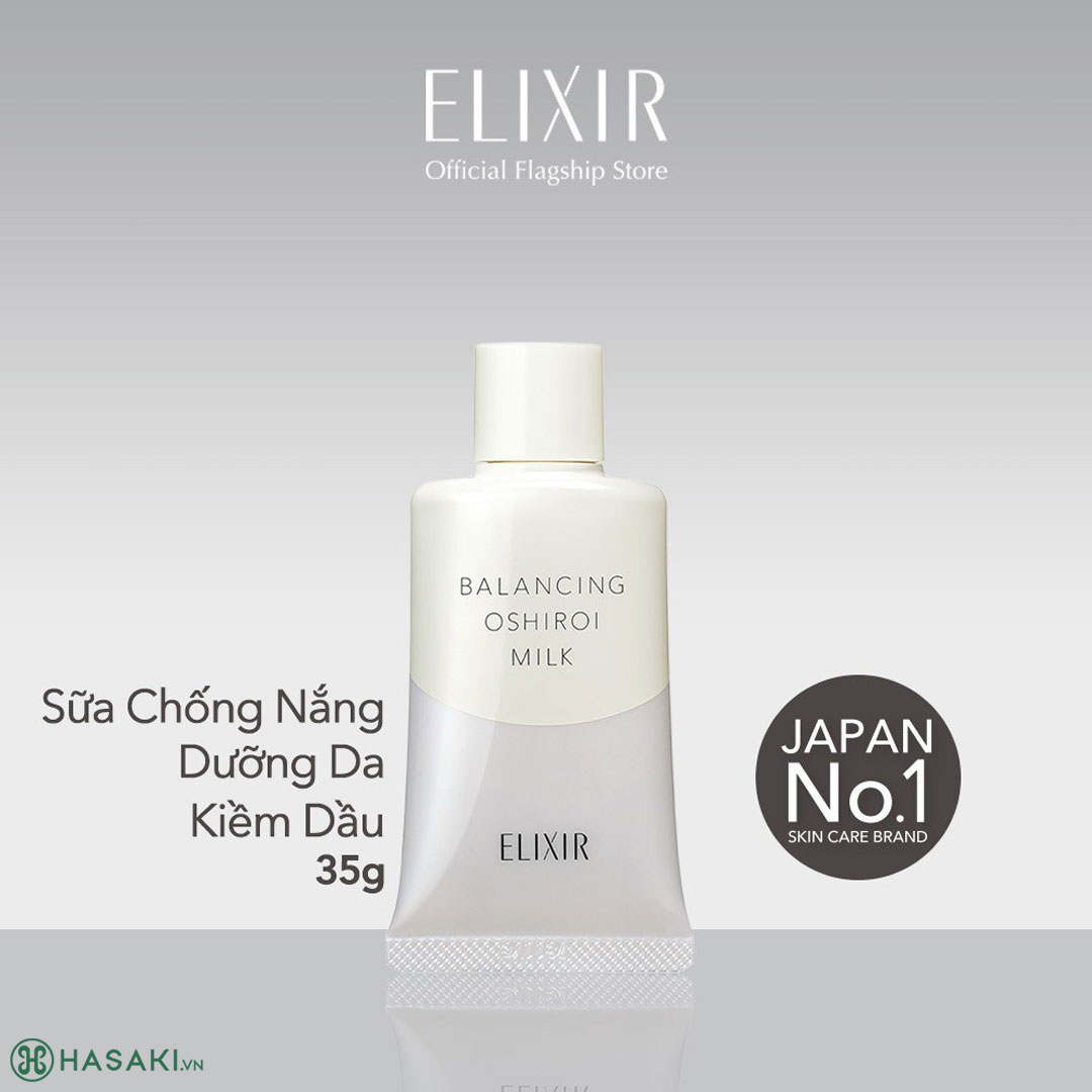 Sữa Chống Nắng Elixir Reflet Balancing Oshiroi Milk SPF50+ PA++++ 35g