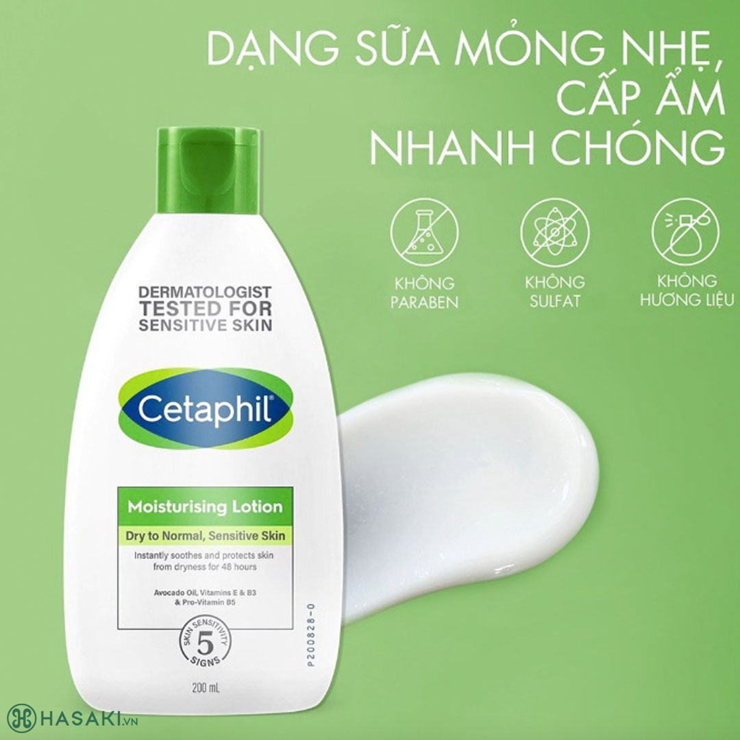 Sữa Dưỡng Ẩm Cho Da Nhạy Cảm Cetaphil Moisturizing Lotion 200ml hỗ trợ sản sinh Ceramide tự nhiên trên da.