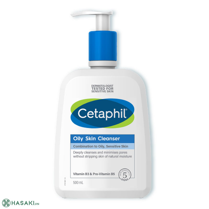 Sữa Rửa Mặt Cetaphil Oily Skin Cleanser Dịu Lành Cho Da Dầu Nhạy Cảm 500ml