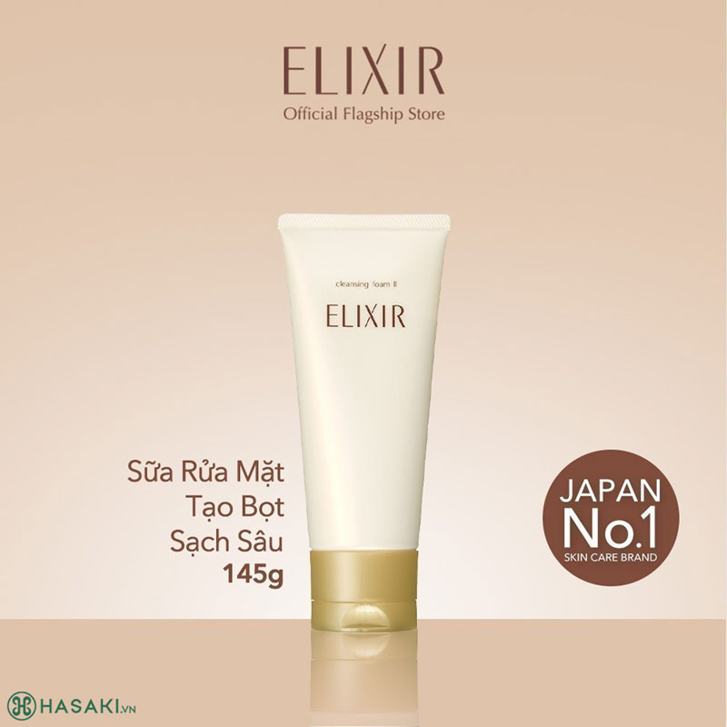 Sữa Rửa Mặt Elixir Superieur Cleansing Foam II N Tạo Bọt Ngừa Lão Hóa 145g 