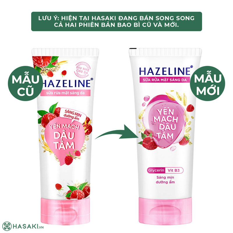 Sữa Rửa Mặt Hazeline Sáng Da Yến Mạch & Dâu Tằm 