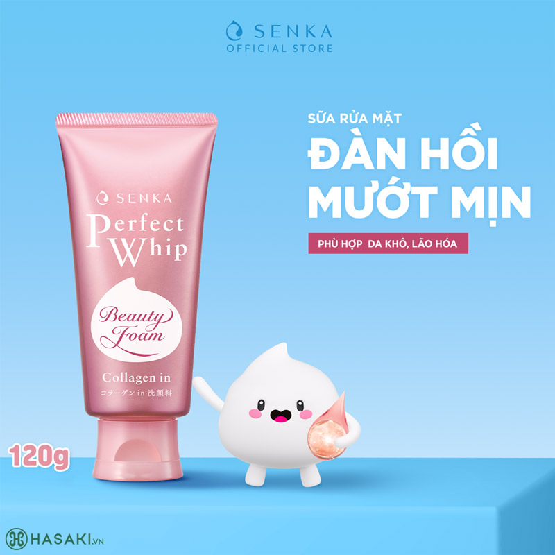 Sữa Rửa Mặt SENKA Perfect Whip Collagen In