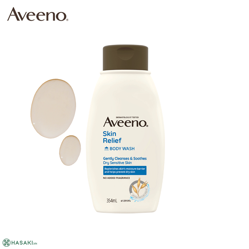 Sữa Tắm Aveeno Skin Relief Body Wash Làm Dịu Da Nhạy Cảm, Khô Ngứa 354ml