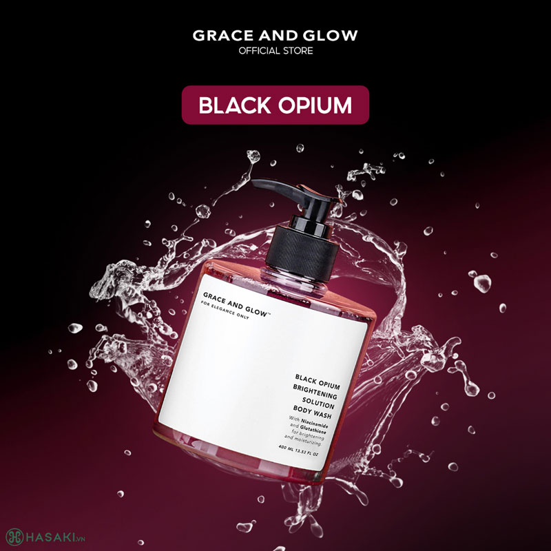 Sữa Tắm Grace And Glow Black Opium Brightening Body Wash Dưỡng Sáng Da 400ml