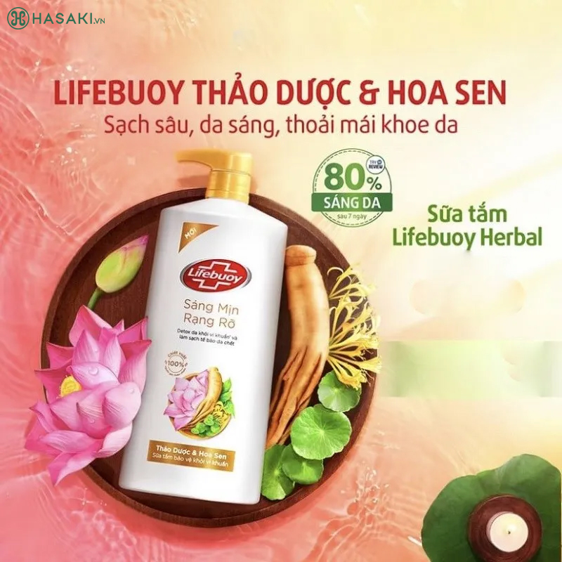Sữa tắm Lifebuoy Detox Thảo Dược & Hoa Sen 800g