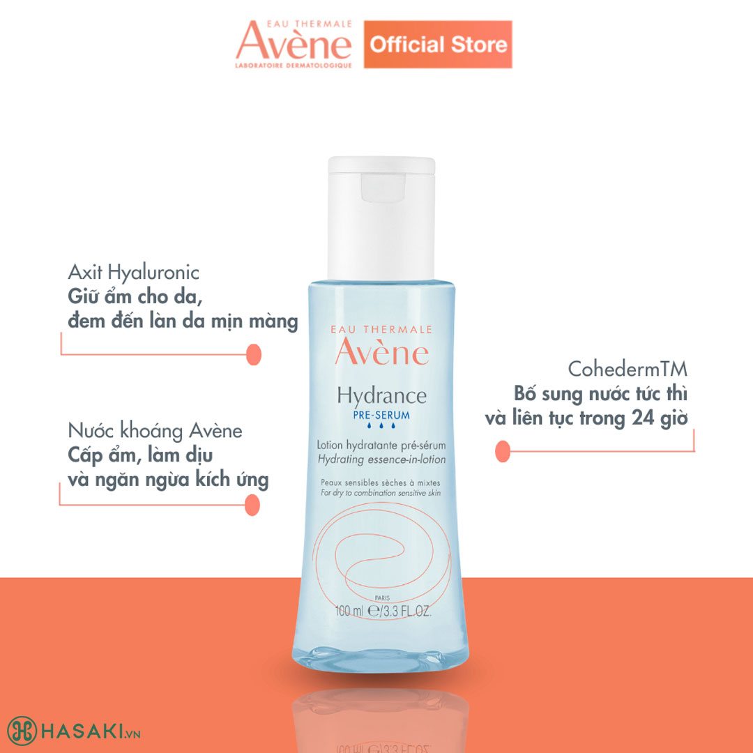 Tinh Chất Avène Hydrance Pre-Serum Hydrating Dưỡng Ẩm Chuyên Sâu 100ml