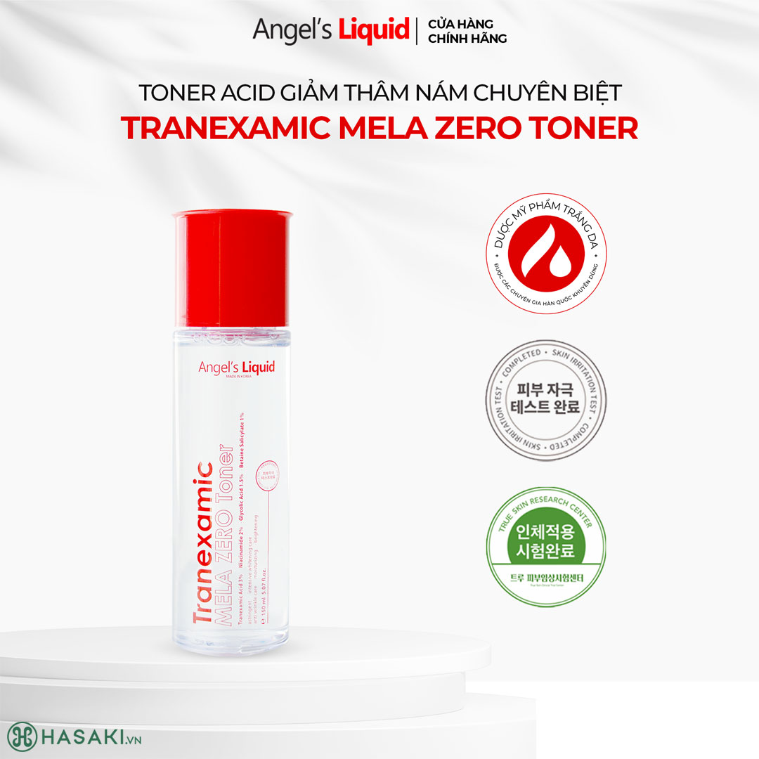 Toner Angel's Liquid Mela Zero Toner Giảm Thâm Nám Chuyên Biệt 150ml