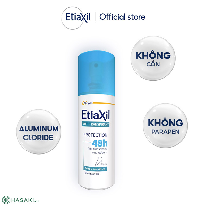 Xịt Khử Mùi Mồ Hôi Chân EtiaXil Deodorant Anti-transpirant 48h Pieds Feet