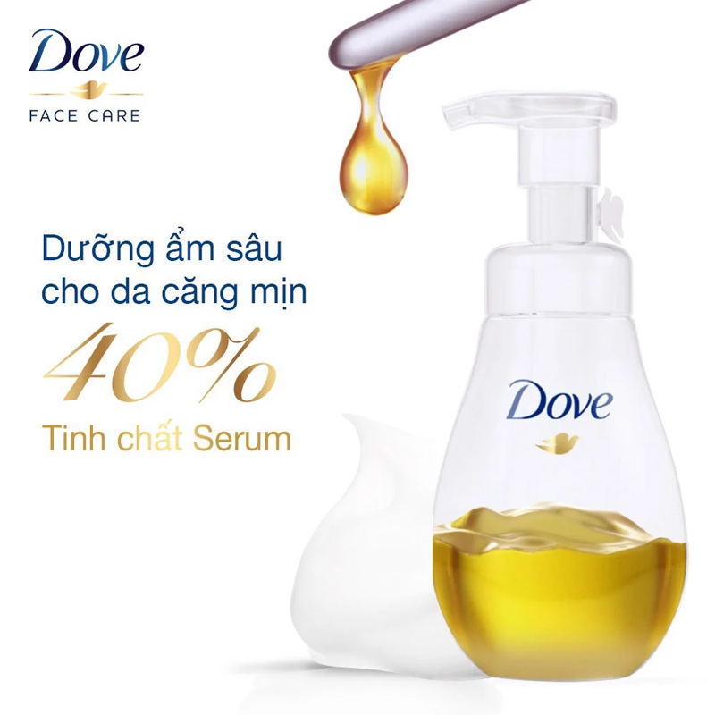 Bọt Rửa Mặt Dove Giúp Ngăn Ngừa Mụn Dịu Nhẹ Beauty Serum Pimple Care Foaming Cleanser Mild To Skin Less Tight Feeling 