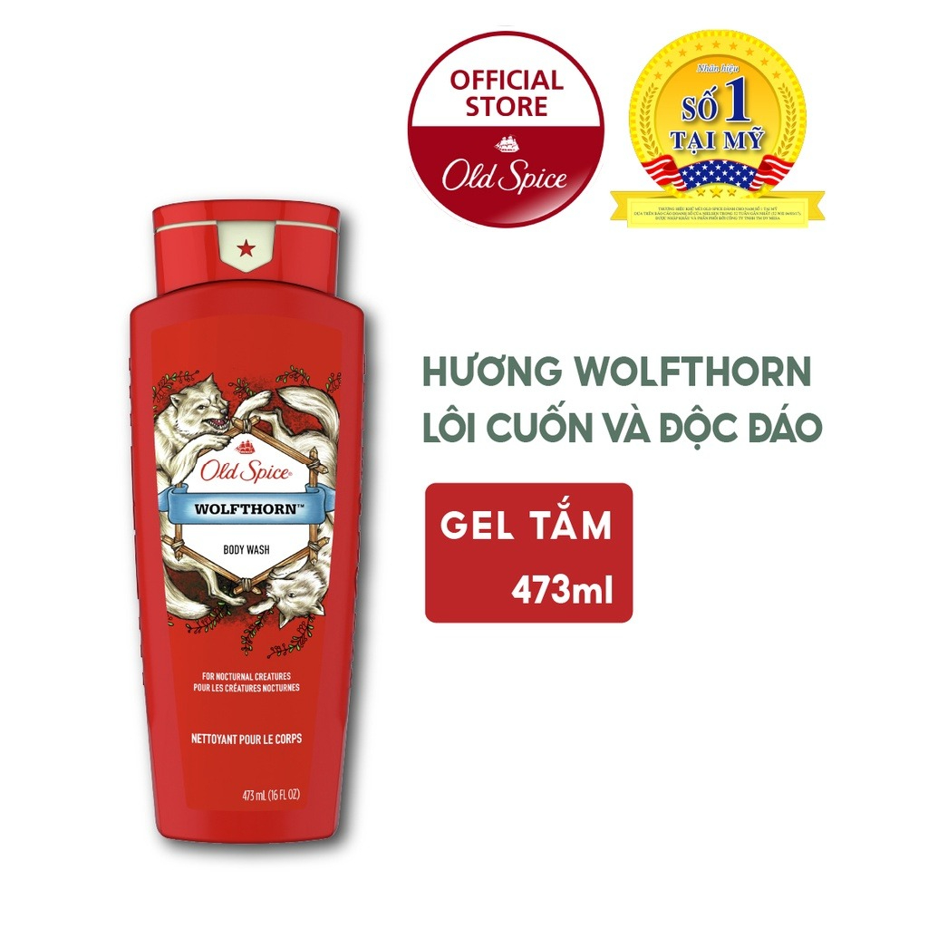 Gel Tắm Nam Old Spice Wild Collection Hương Wolfthorn 473ml