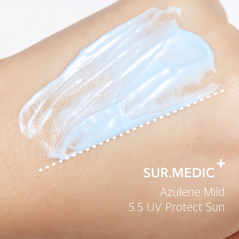 Kem Chống Nắng Sur.Medic+ Dịu Nhẹ Cho Mọi Loại Da Azulene Mild 5.5 UV Protect Sun SPF50+/PA++++ 