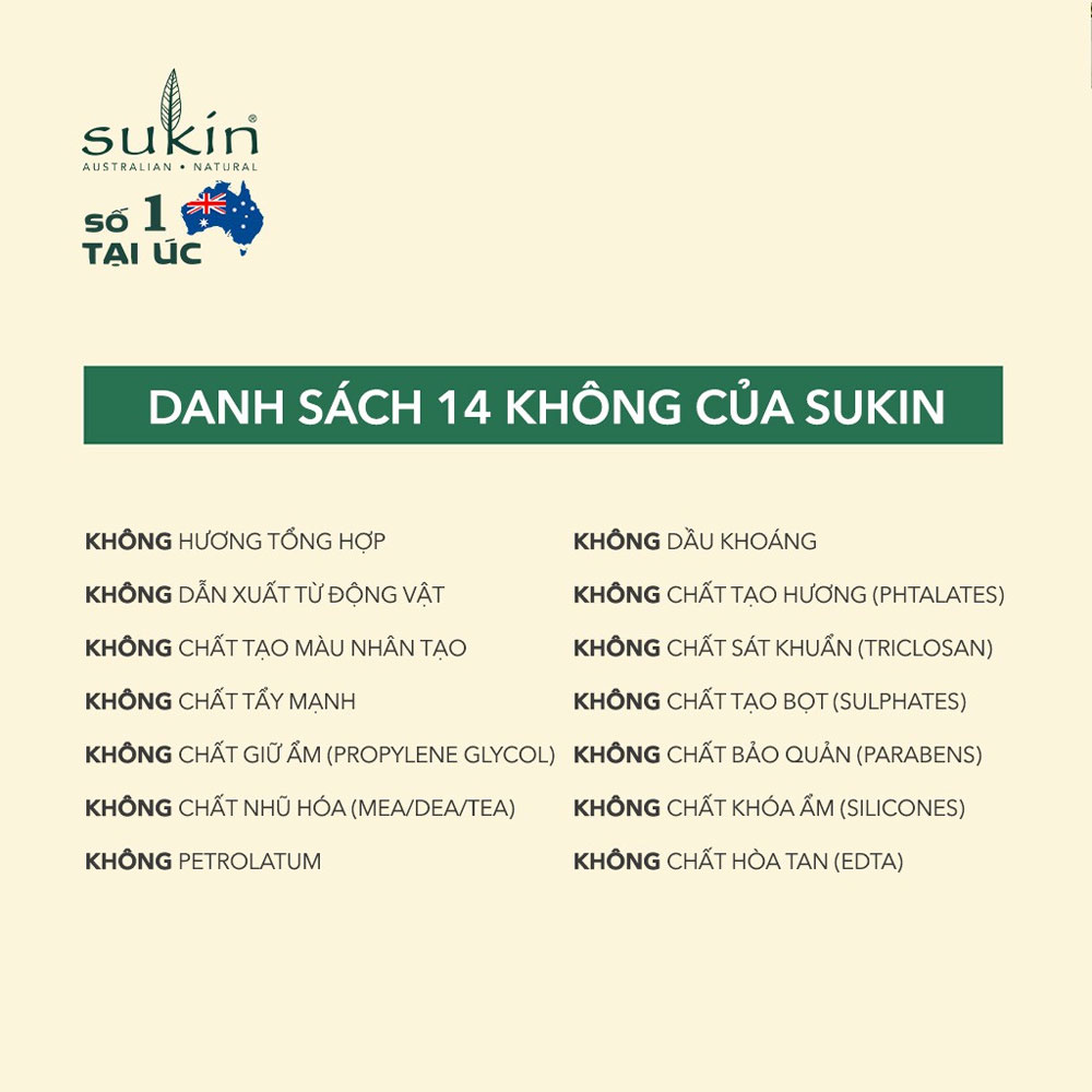 Độ an toàn kem dưỡng Sukin 125ml 