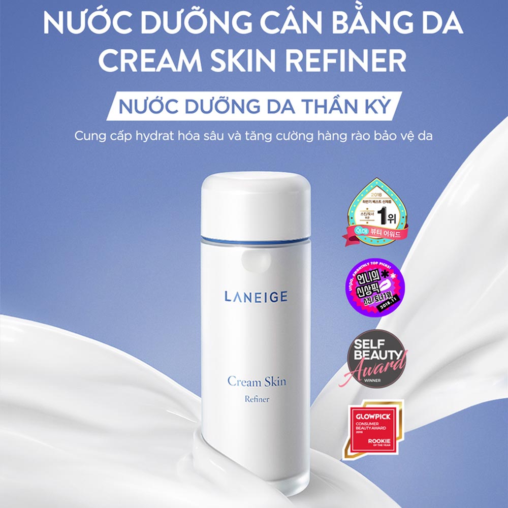 Nước Hoa Hồng Laneige Dưỡng Ẩm Da Cream Skin Refiner 150ml 