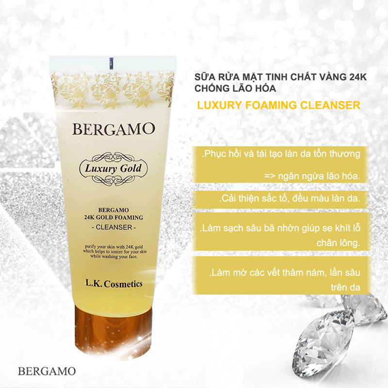 Bergamo 24k Gold Foaming Cleanser 150ml