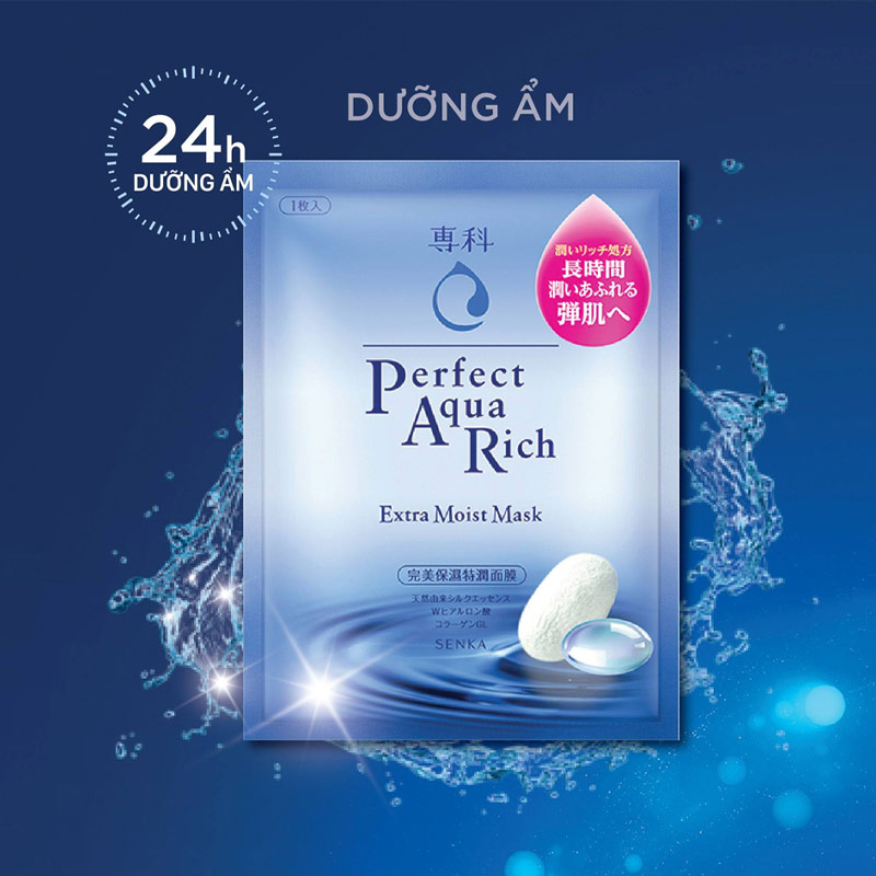 Mặt Nạ SENKA Cấp Ẩm Cho Da Perfect Aqua Rich Extra Moist Mask 25ml
