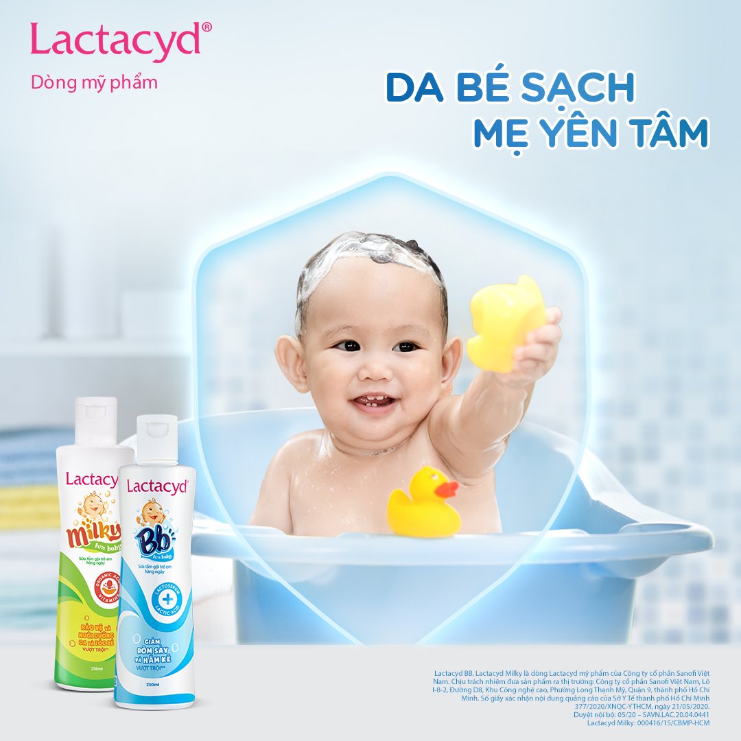 Sữa Tắm Gội Trẻ Em Lactacyd Hasaki