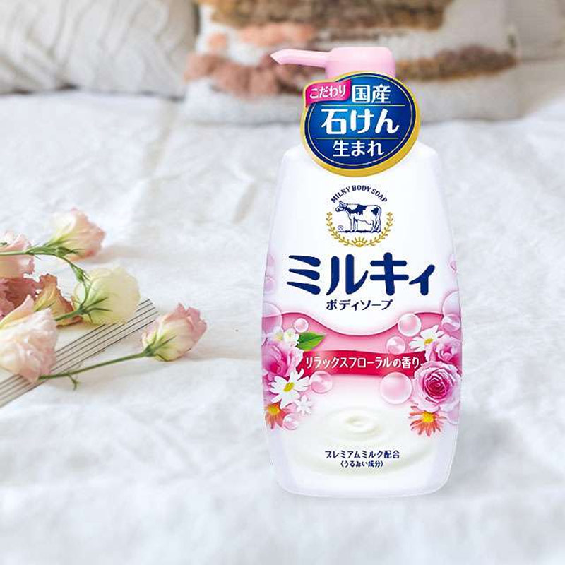 Sữa Tắm Milky Body Soap COW Hương Hoa Hồng Milky Body Soap Floral Soap Scent 