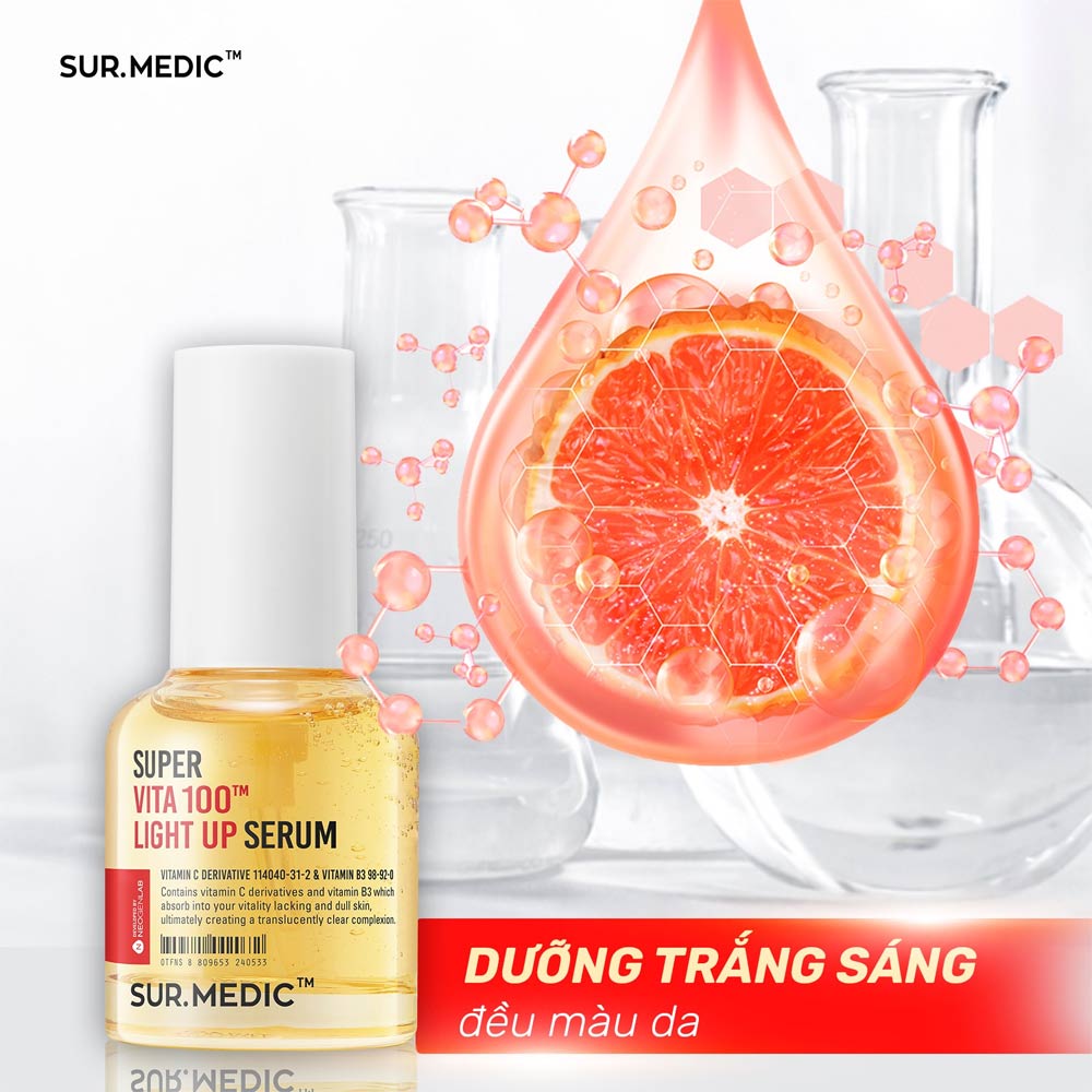 Công dụng Tinh Chất Sur.Medic+ Super Vita 100TM Light Up Serum 30ml